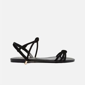 AREZZO Camila Flat Sandal IN black size 40
